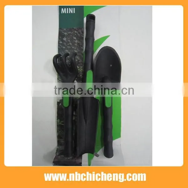 3PCS Mini Black Plastic Garden Tools Set
