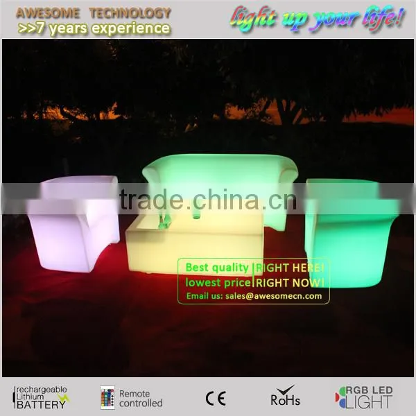 led illuminated loveseat sofa for lounge bar (SF202)
