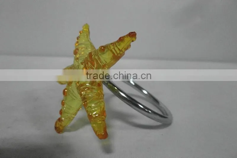 China Wholesale Acrylic Clear starfish Napkin Ring Wedding decor