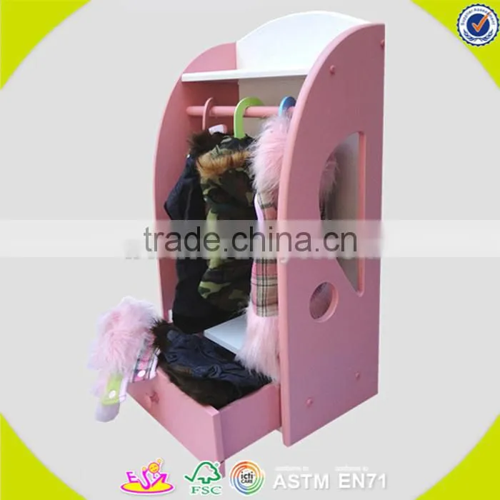 Wholesale pink wooden doll chair for kids lovely toddler wooden doll chair bring fun W08F024