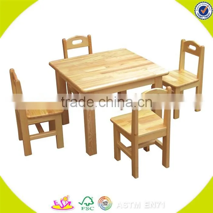 Wholesale dining table and chairs fashionable wooden table and chairs set high quality baby table and chair W08G104