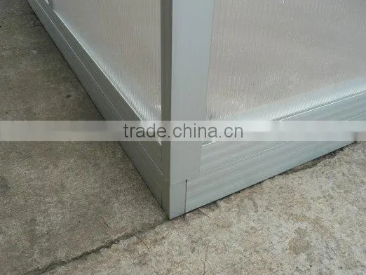sino-lily greenhouse with aluminium frame and base