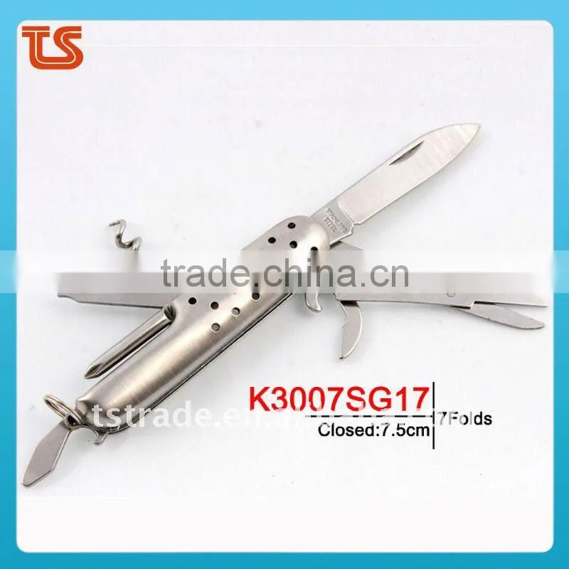 2014 Stainless steel multi folding pocket strider knife tools (K5011G30)