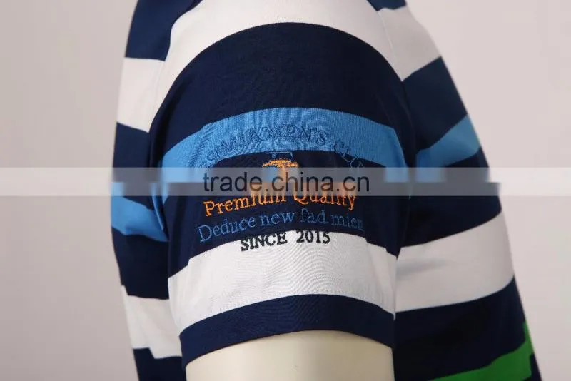 wholesale color combination cotton stripe t shirt