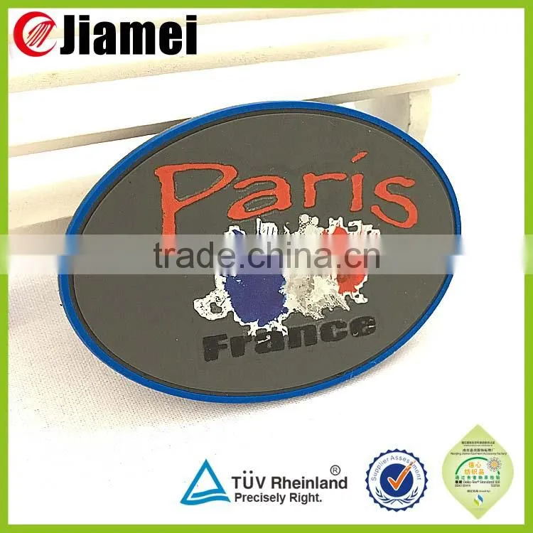 customized logo clothes brand name rubber patch maker