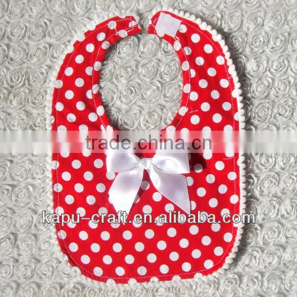 New style quatrefoil baby bibs with bow
