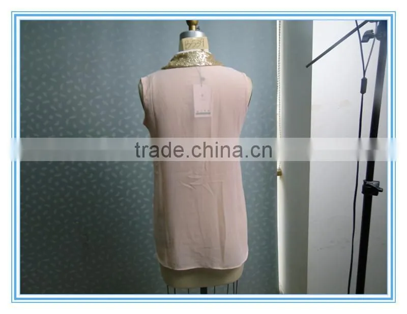 2015 New Fashion Chiffon Women Tank Tops