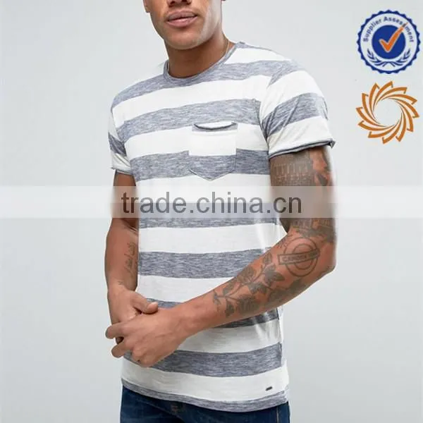 Mens grey and white poly cotton t shirt