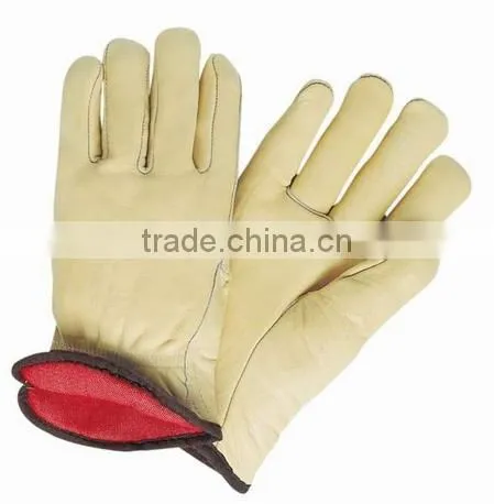 Long leather driving glove