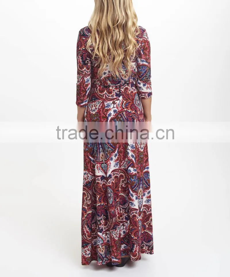 Latest Maternity Dresses With PinkBlush Fuchsia Floral Maternity Maxi Dress Fashion Women Wear WD80817-26
