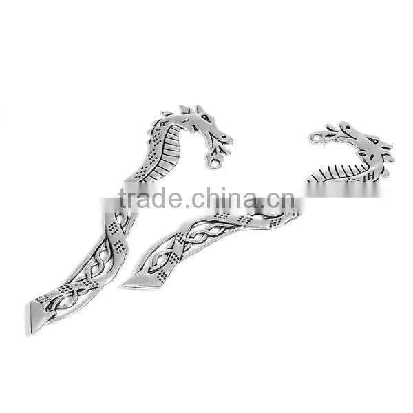 Wholesale Dragon Antique Silver Zinc Based Alloy Bookmark