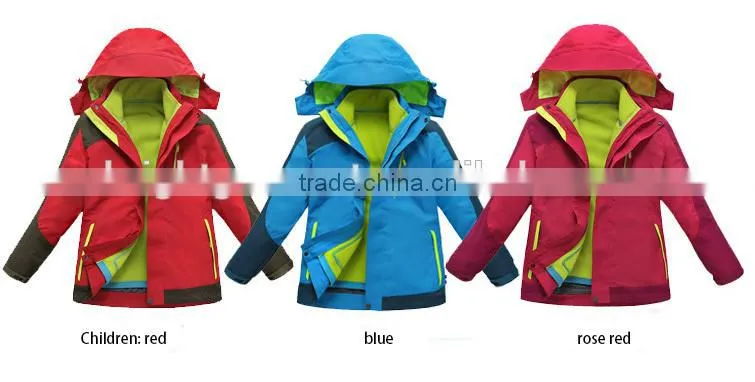 kid water resistant jacket with polar fleece removable liner