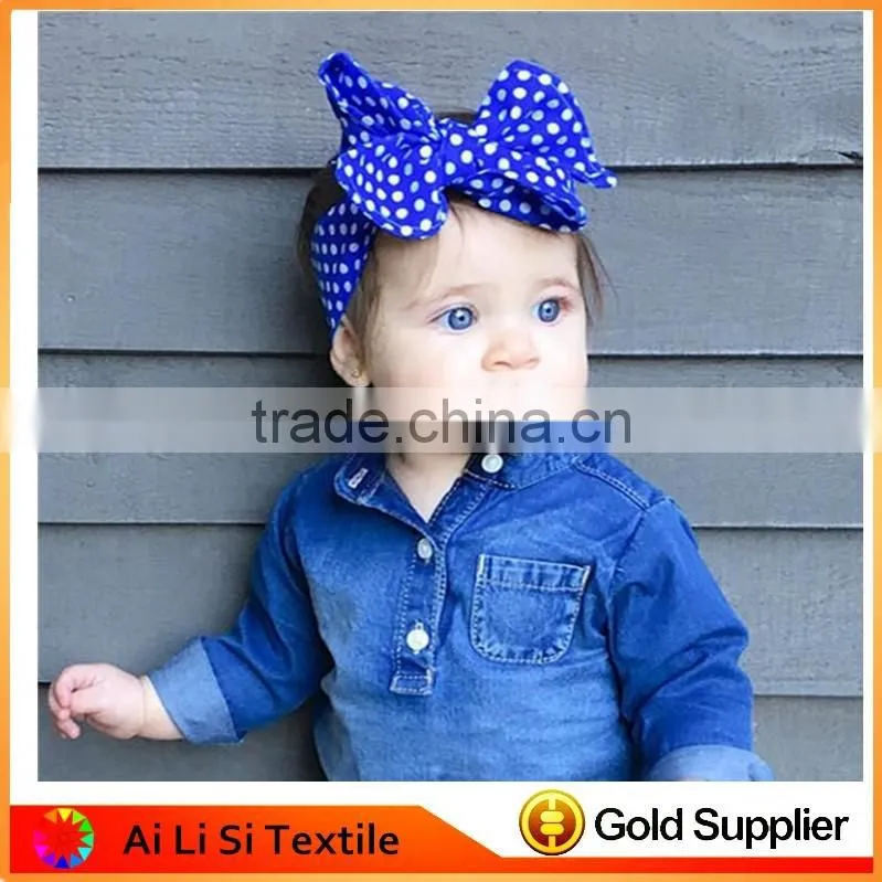 Baby Cotton Knitted Bow Tie Headband ,Baby Girl Happy Fashion Accessories, Unique Grils Accessories