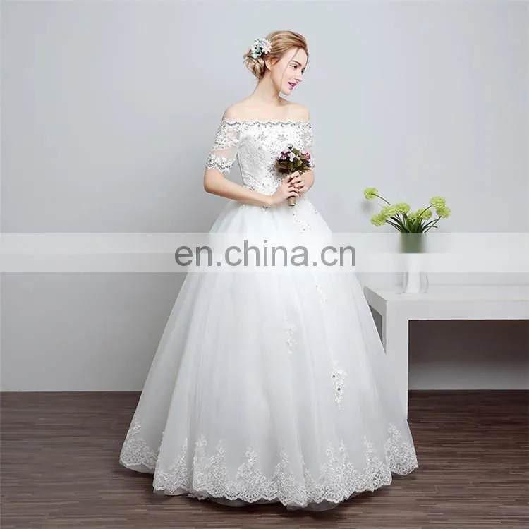 HS1605 Real Picture 2017 New Style Court Train Wedding Dress Bridal Gown