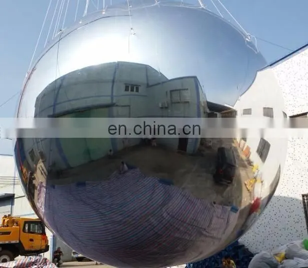 Giant disco inflatable mirror ball, inflatable sliver/gold mirror decorative, reflect sphere balloon for stage