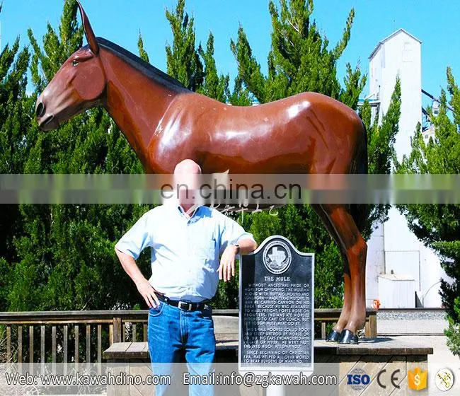 Kawah Realistic Resin Horse Artificial Life-Size Fiberglass Horse Statue For Sale