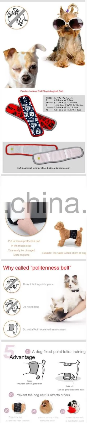 Elinfant washable dog cloth diaper belly wraps pet underwear