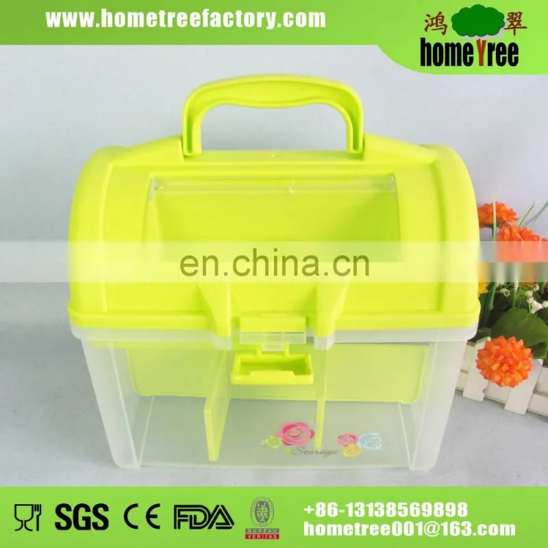Tidy Convinient Quckily Plastic Multipurpose Storage Box With Dividers And Handle