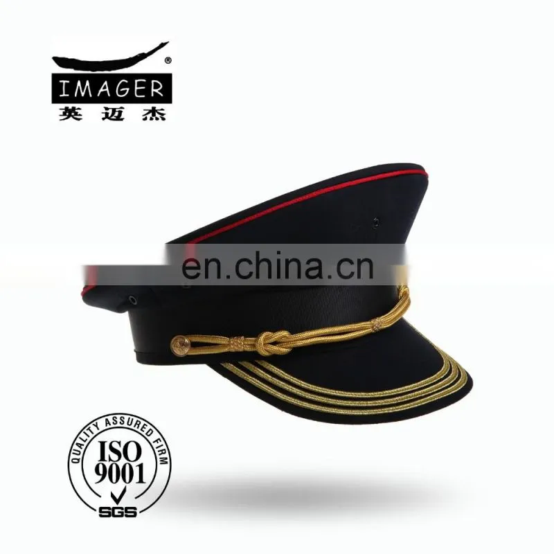 Customized Air Defence Forces Private Cap with Gold Strap and Embroidery