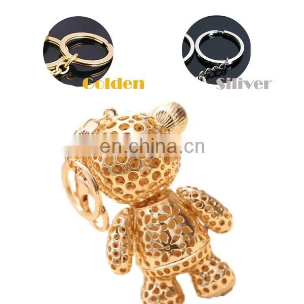 high quality owl animal shaped metal rhinestone crystal Key chain MCA-0074