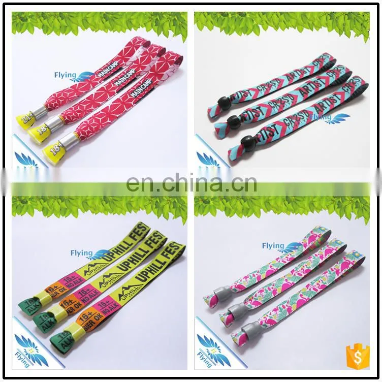 Party Decoration Festival Fabric Bracelet, Newest Custom Woven Theme Event Wristbands