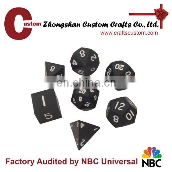 Custom factory price RPG game dice sets in bronze material