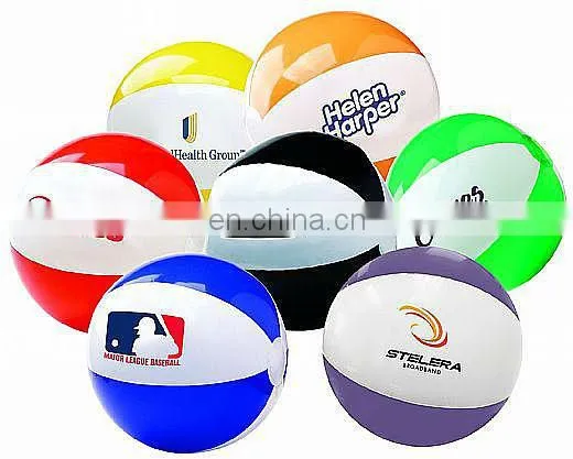 Plastic PVC Inflatable Beach Ball With Logo Printed For Advertision