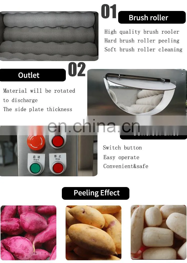 Best selling potato peeler machine ginger washing peeling machine carrot washer and peeler
