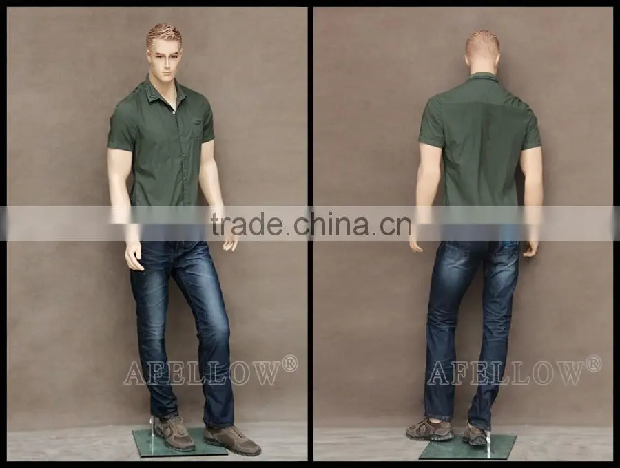 Wholesale Engraving Head Full Body Fiberglass Men Mannequin WEN2