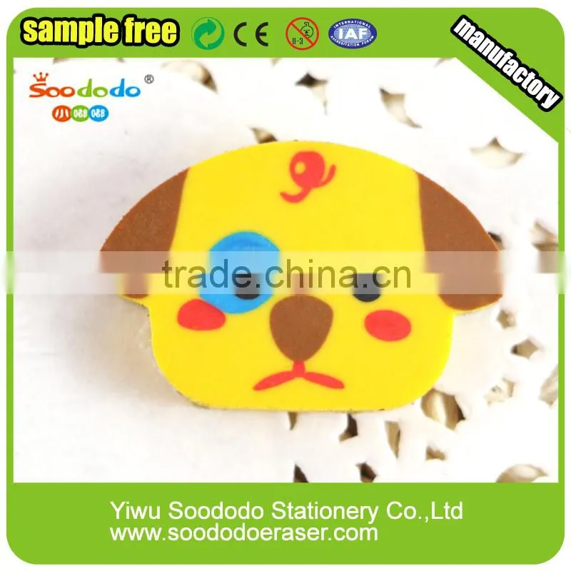 Animal shape puzzle colorful flat extruded kid eraser
