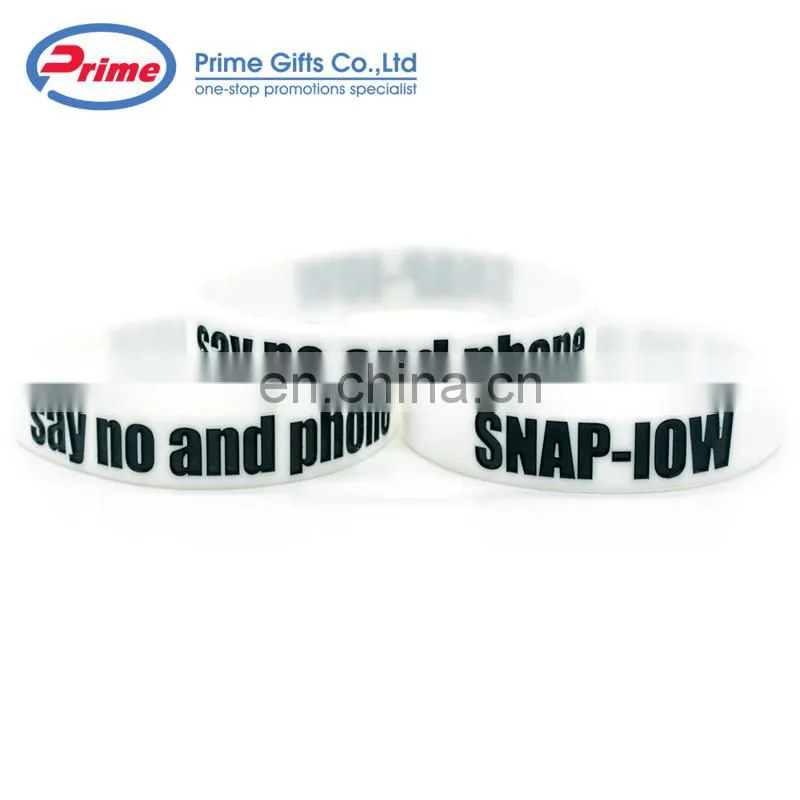 Factory Price Debossed Silicone Bangle Bracelet With Custom Logo