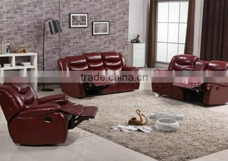 Modern Home Furniture Best Sale Sectional Pure Leather Sofa Set