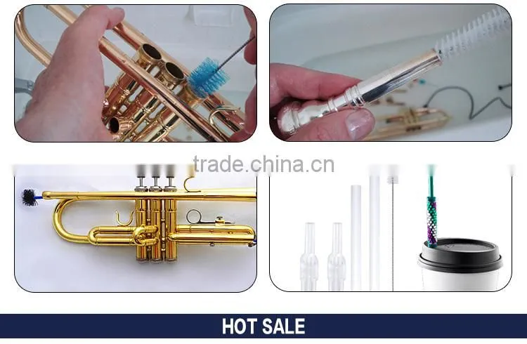 glass/stainless steel nylon drinking straws brush