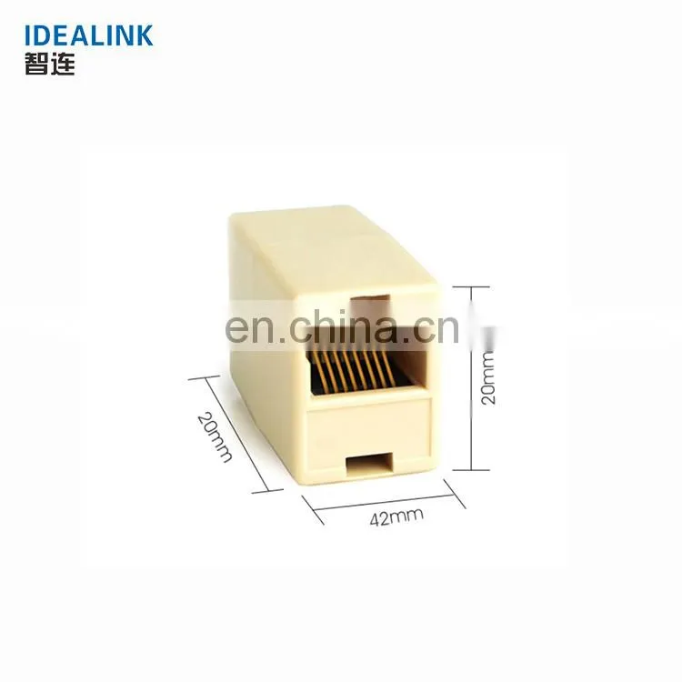Hot selling RJ45 network changer female LAN extension adapter connector