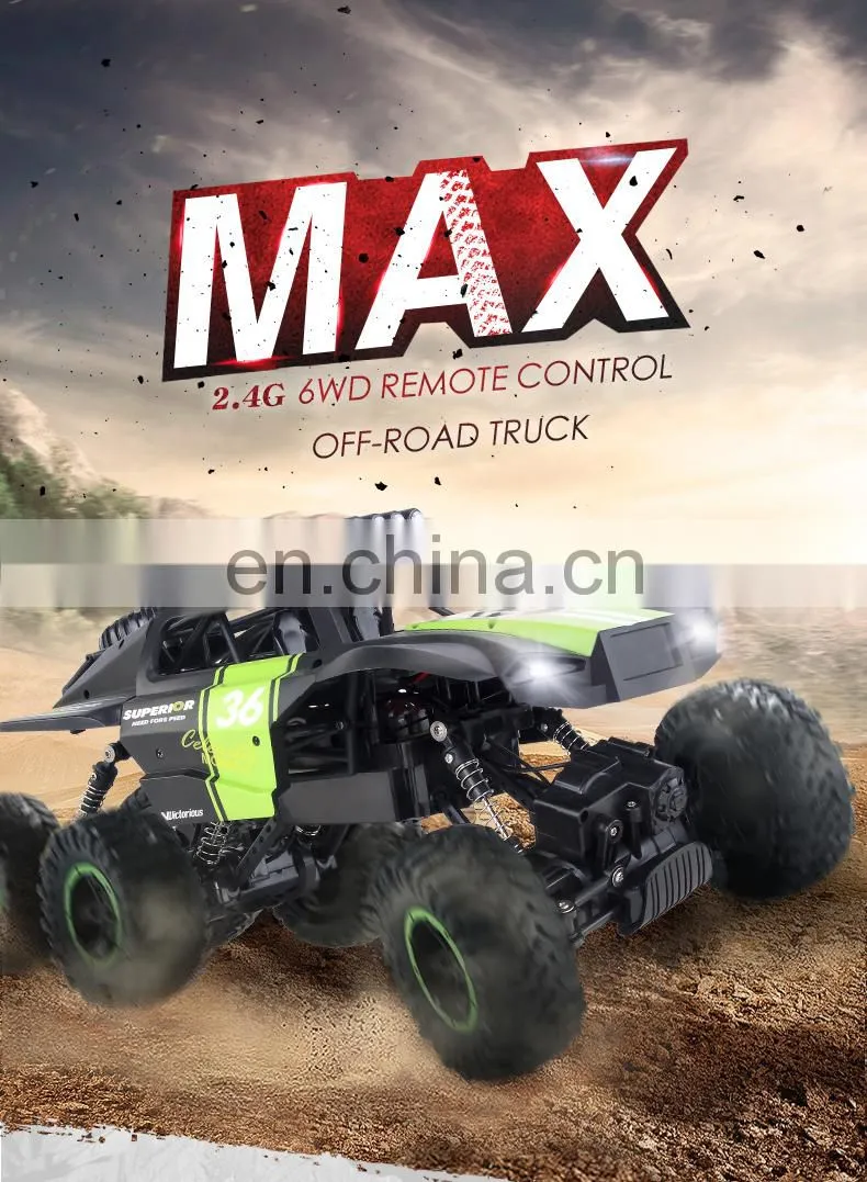 JJRC Q101 Big Rc Car Six-Wheel Drive Climbing Remote Control Cars 1/10 Off-Road Vehicle Children Outdoor Toy Gift