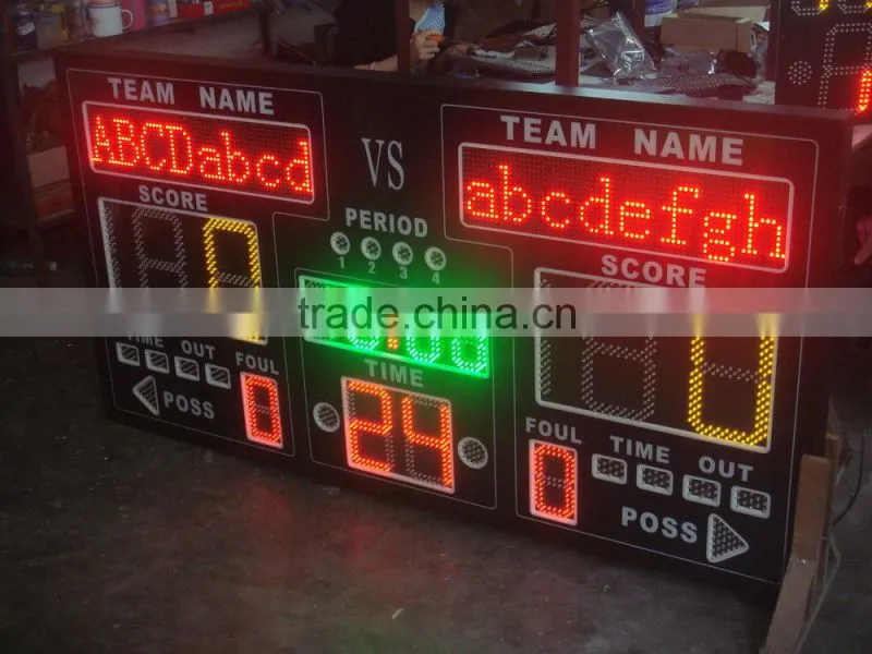 alibaba china timer display match LED scoreboard with control and cable