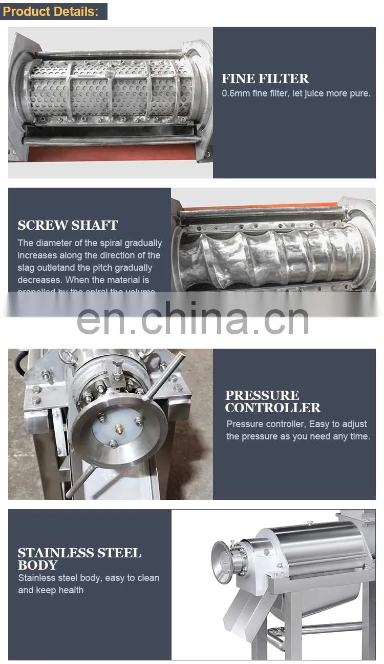 Factory Genyond 20% OFF Fruit puree pulping machine / juice screw pressing extracting equipment extractor machine