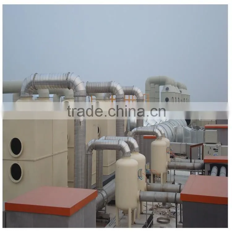 china High Quality and low operating Vertical Exhust scrubbing tower with filling
