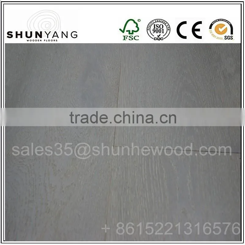Grey Oiled White Engineered Oak Wood Floors China Factory