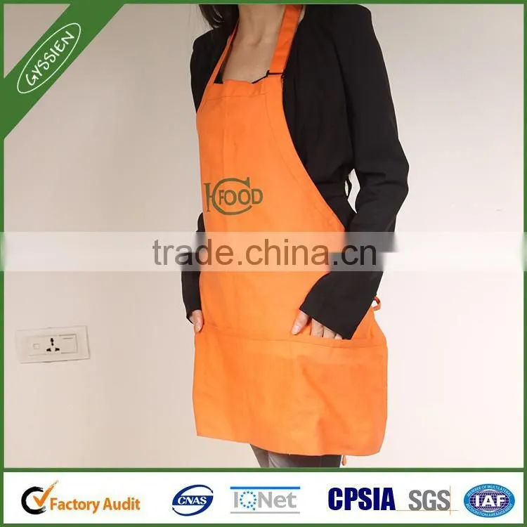 2014 Brand design durable orange/red/custom cooking apron,waiter apron