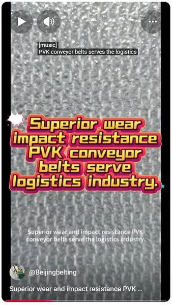 PVK conveyor belts serve the logistics industry