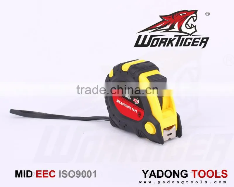 3 stops abs & rubber covered tape measure