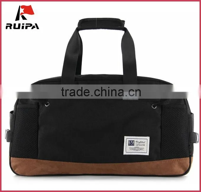 brand duffle bag travel duffel teeange cotton fabric with nubuck leather