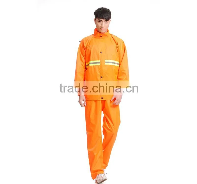 traffic orange rain suit