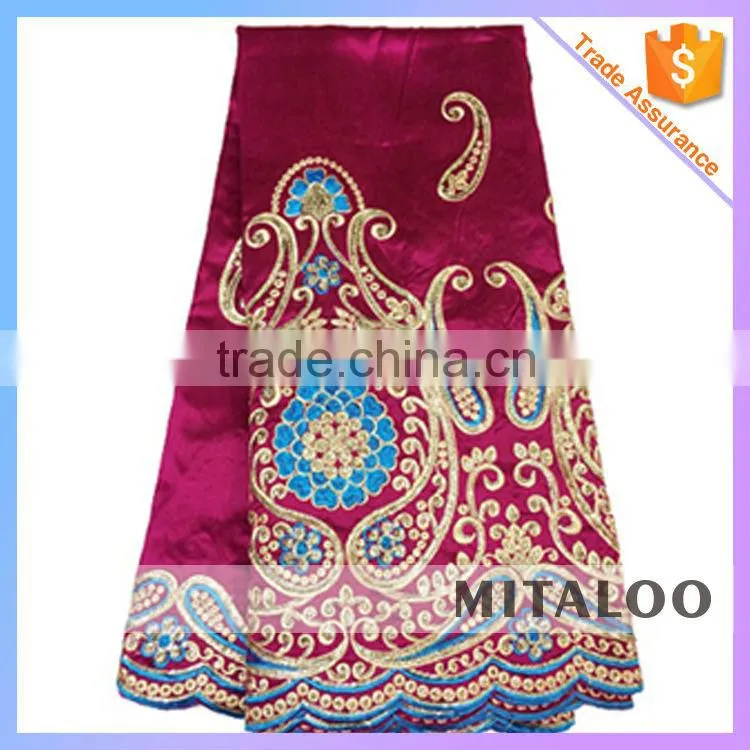 Mitaloo MGP0032 Elegant Style African Raw Silk George Fabric Competitive Price Oem George Fabric