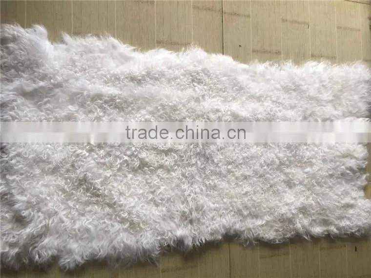 Good Quality White Lamb Fur Plate / Real Lamb Skin