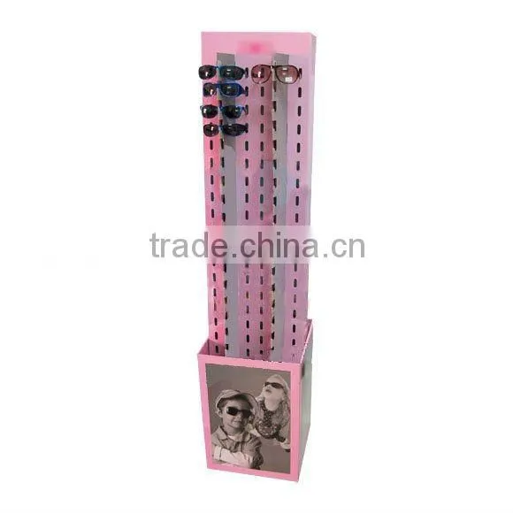Cardboard sales display rack for sunglasses display stand