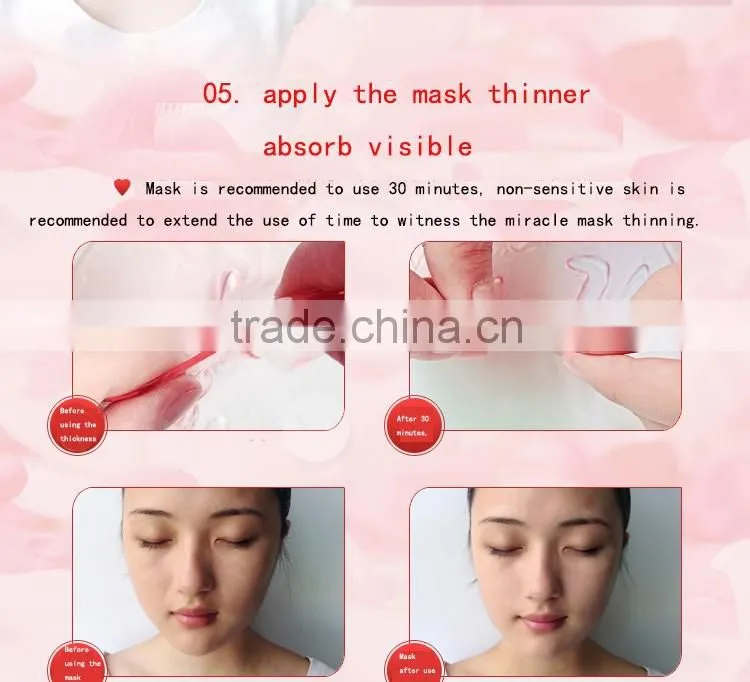 Rose Deep Moisturizing whitening Facial Mask Soft collagen Facial Mask