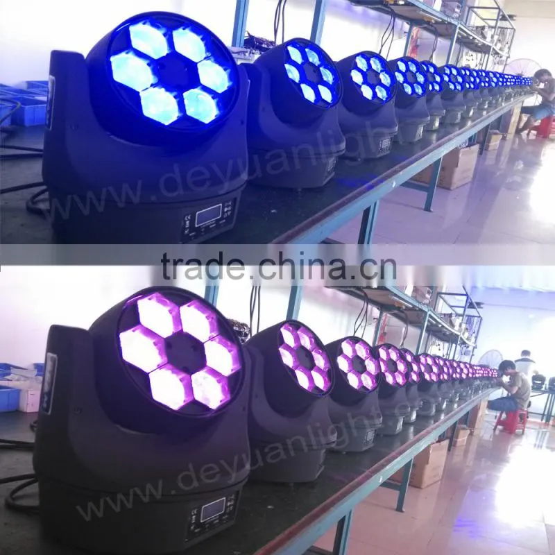 2015 hot selling beam light 6pcs bee eye mini led moving head disco light
