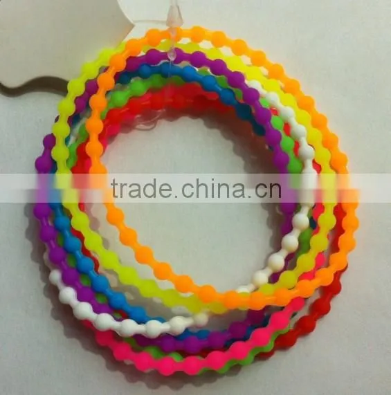 camouflage candy color silicone rubber bead bracelet,Amazing Silicone sweet fashion arm candy bracelets,ball silicon bangle